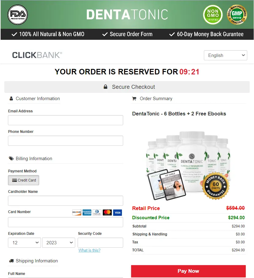 dentatonic order page